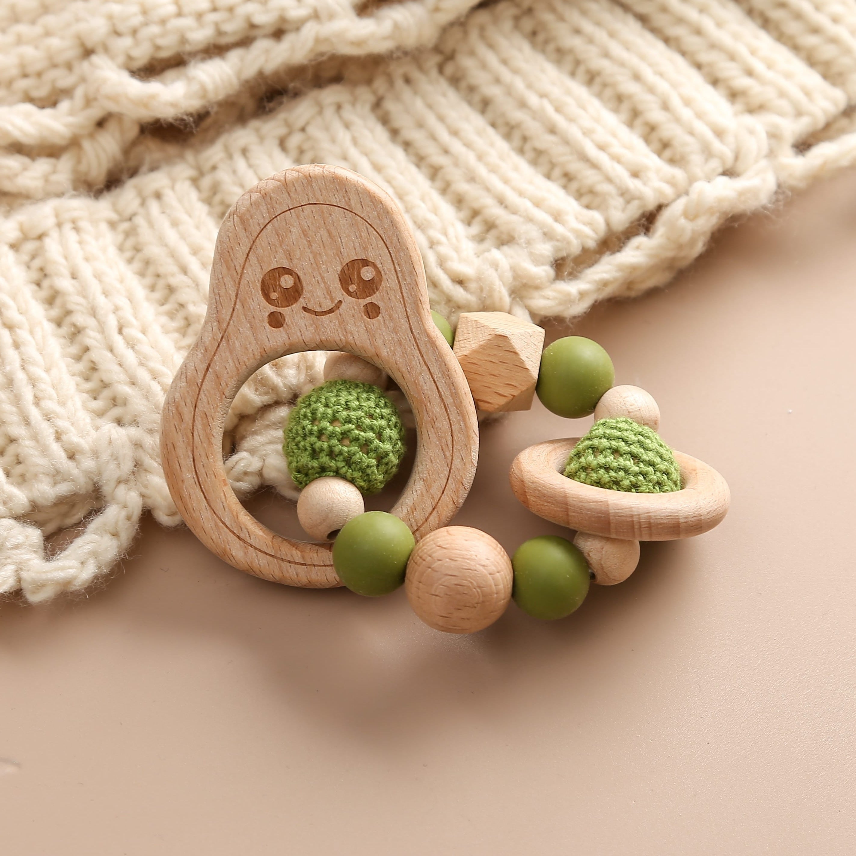 Avocado Crochet Teething Toy Teether for Baby