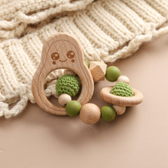 Avocado Crochet Teething Toy Teether for Baby