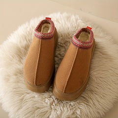 Women's Platform Short Boots Plush Lined Ankle Boots Comfortable Winter Boots