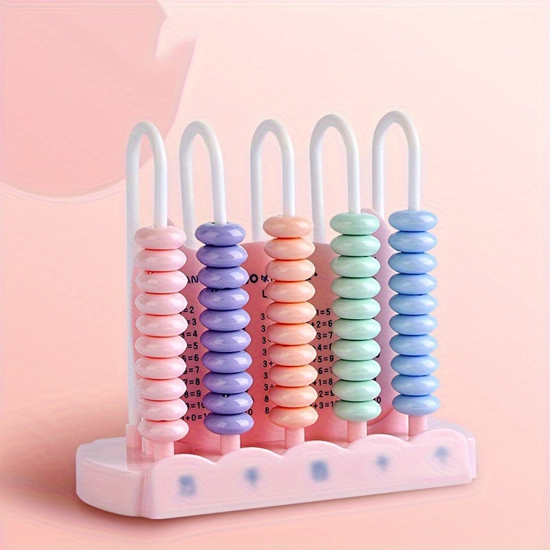 Pink 10,000 Bit Abacus for Beginners - Educational Math Learning Tool