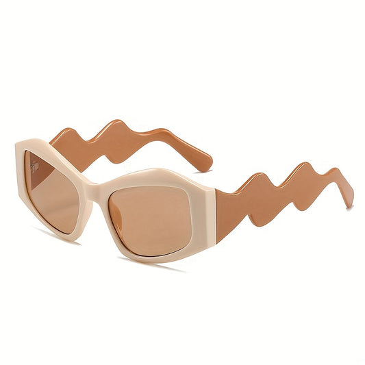 Wrap Around Sunglasses For Women Men Block Geometric Frame Glasses