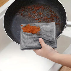 10pcs Waffle Square Plaid Dish Cloths Soft Absorbent Towels