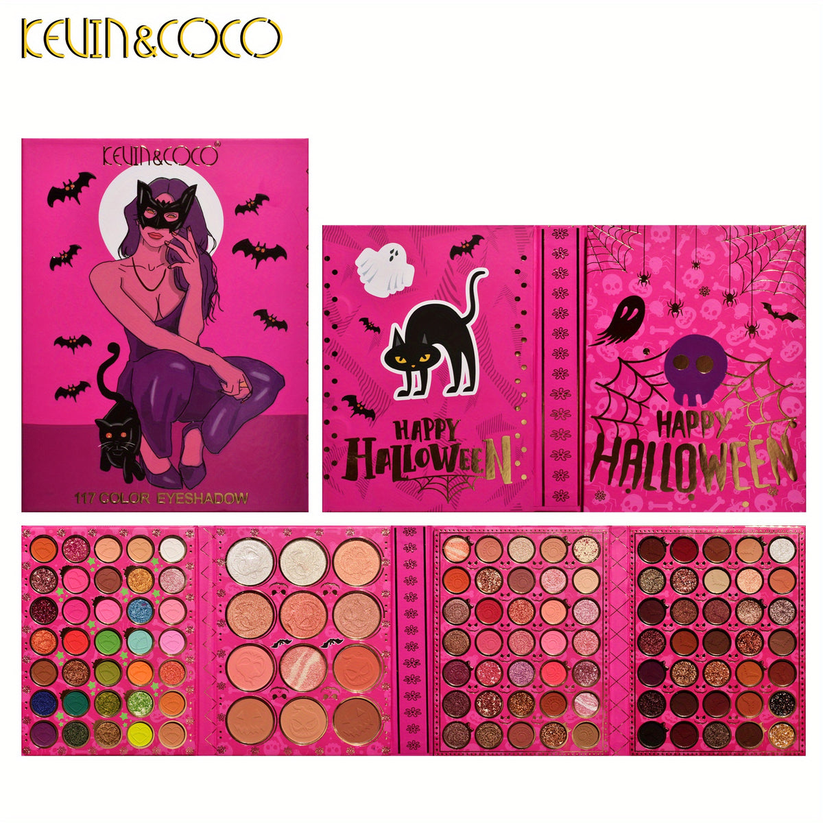 117 Colors Eyeshadow Palette 4 Layers Pearly Matte Bright Tones