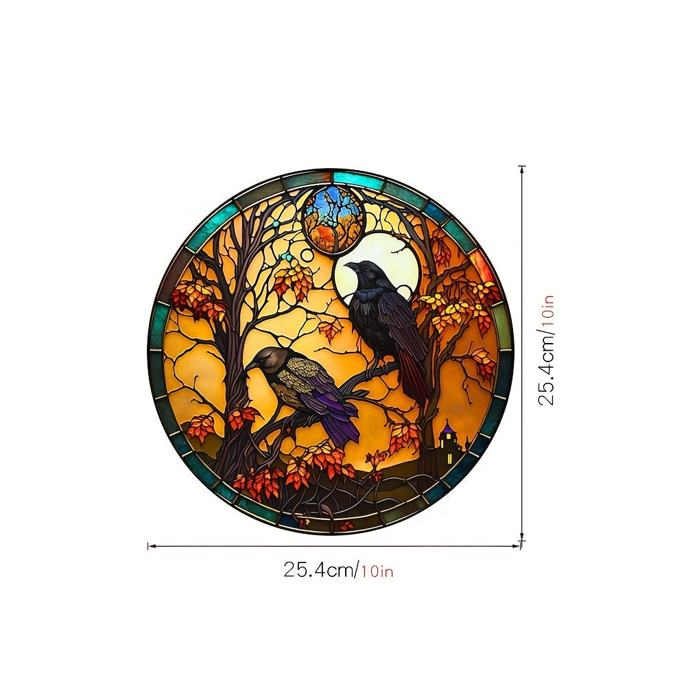 Halloween PVC Window Sticker Double sided Pumpkin Castle Cat Birds Decor