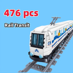 476pcs City Train Series Railway Transportation Track Building Blocks Toy