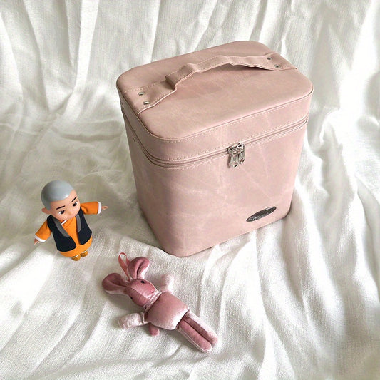 Large Travel Makeup Organizer Bag with Jewelry and Toiletry Compartments