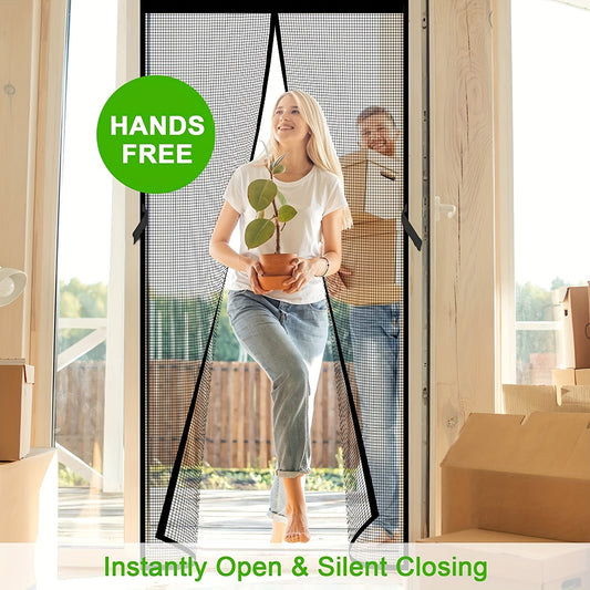 Magnetic Screen Door Fits 84x200cm Doors - Heavy Duty Fiberglass Mesh