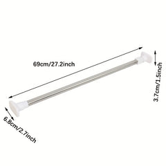 Telescopic Shower Curtain Rod Easy Installation