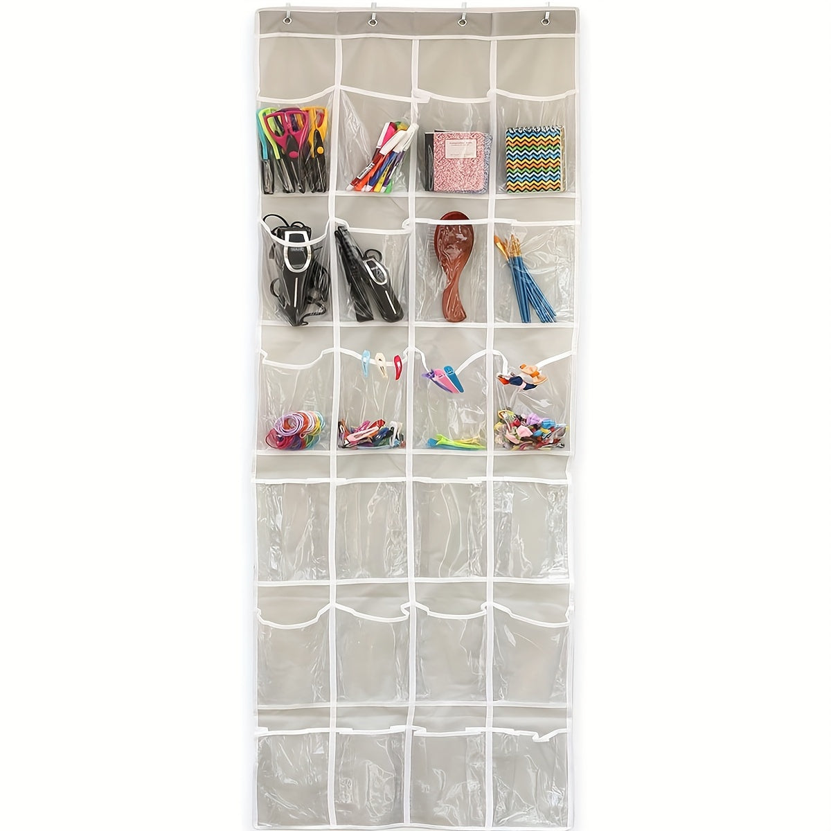 Over The Door Shoe Storage Rack With 24 Deep Pockets