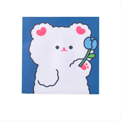 1pc Bear Sticky Notes 80sheets Heart Post Message Tearable Note
