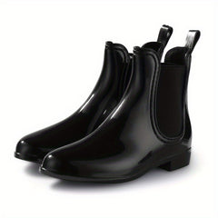 Women's Non slip Rubber Medium Top Rain Boots Comfortable Solid Water Boots