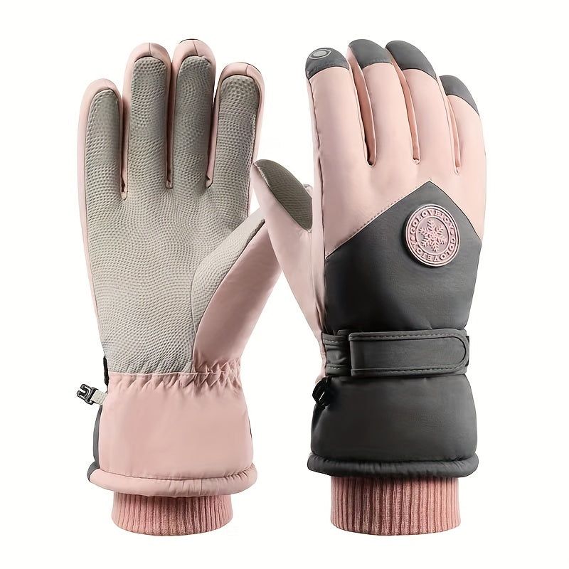 Waterproof Touch Screen Non slip Plus Velvet Windproof Warm Gloves