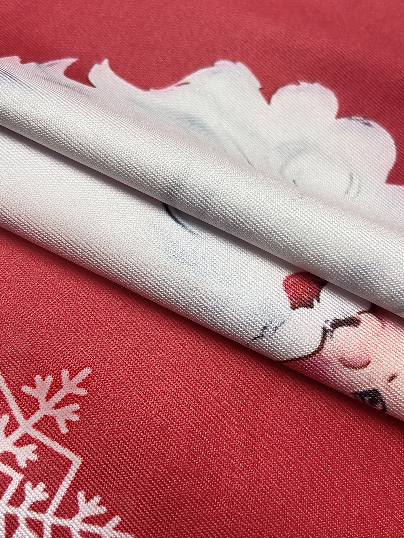  Santa Claus & Snowflake Print A line Dress