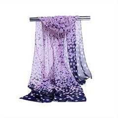 Dotted Gradient Thin Scarf Gauze Shawl Head Wrap Windproof Headscarf Hijab