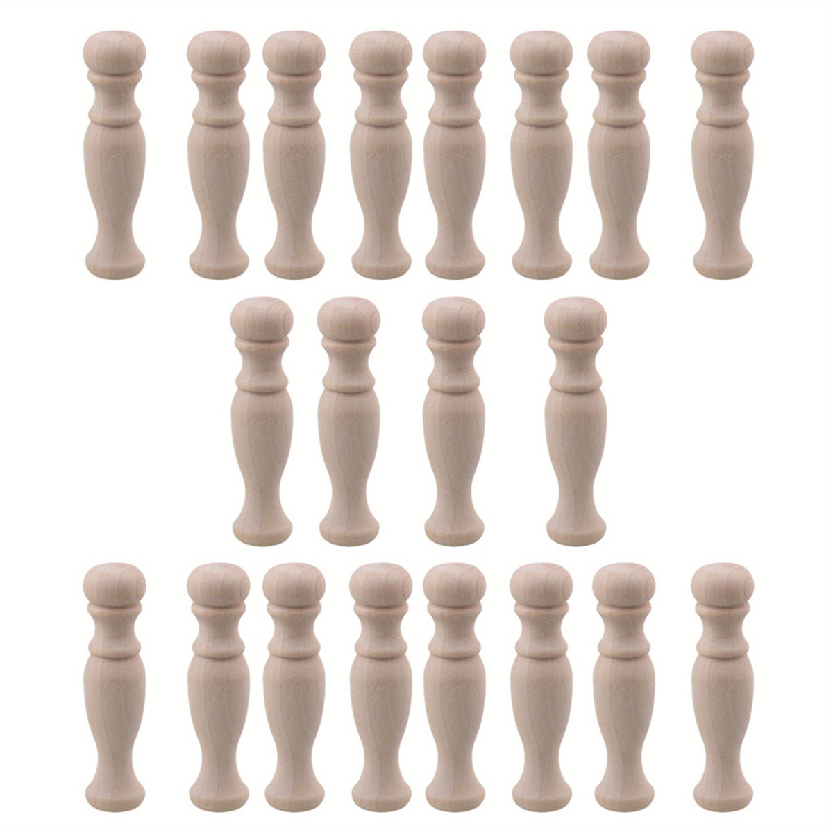 20pcs Decorative Wood Spindles for House Furniture 7 1 H 84