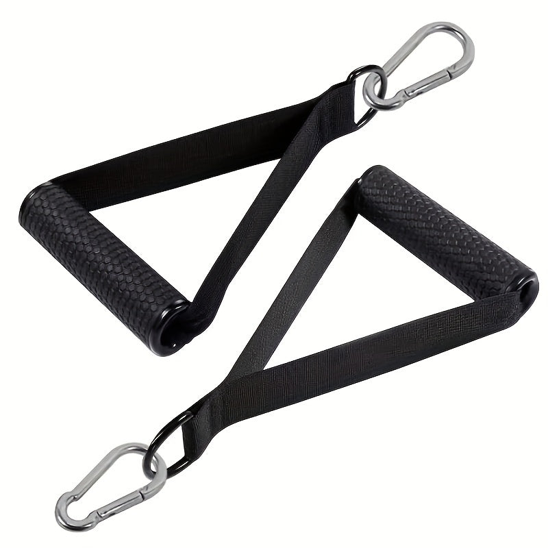 Rubber Non-slip Handle for Resistance Band, 1 Pair Handle with 2 Hooks