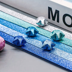 520pcs Bagged Gradient Flash Origami Golden Dust Star Paper Bag