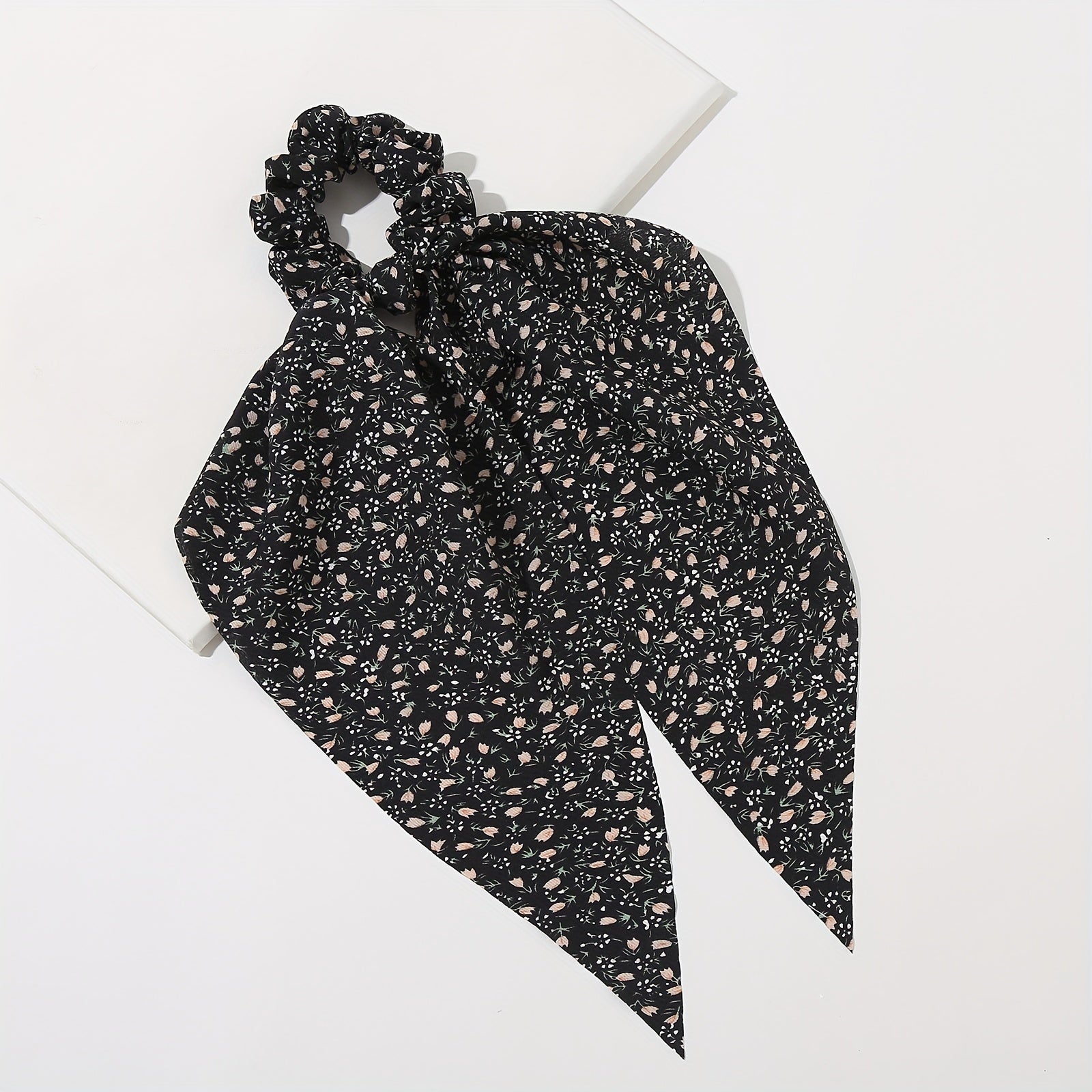 3pcs Ditsy Floral Print Scarf Hair Tie Ponytail Boho Scrunchie