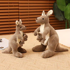 Kangaroo Family Plush Toy Mommy and Mini Kangaroo Stuffed Animals Halloween Gift