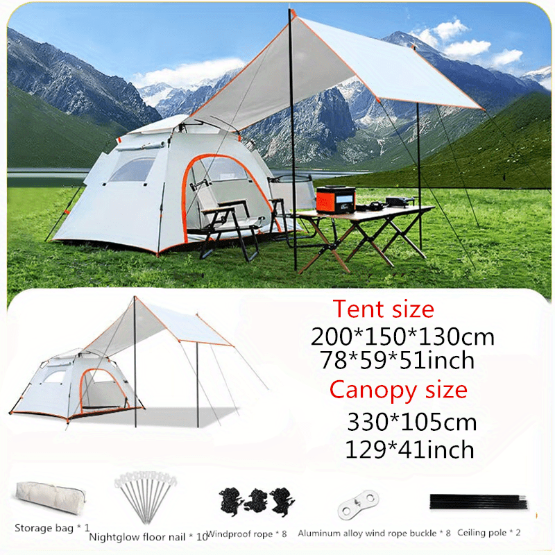 Portable Folding Canopy Quick Opening Rainproof Perfect Camping
