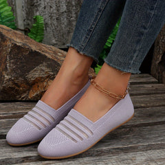 Women's Mesh Slip On Soft Sole Walking Shoes Casual Flats