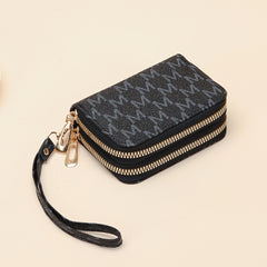 Urban Clutch Wallet with Multiple Card Slots & Double Zip