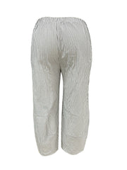 Women's Plus Stripe Print High Rise Loose Lantern Trousers