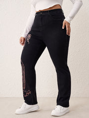  Gothic Jeans Women's High Waisted Straight Leg