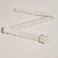 Faux Pearl Girdle Belt for Women