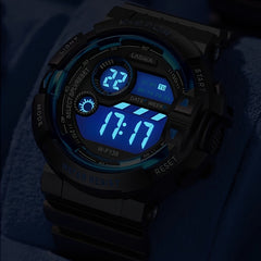 Boys' Digital Watch Alarm Luminous Display IPX7 TPU Strap Running Camping
