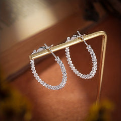 Twisted Hoop Earrings For Women Girls 1Pair