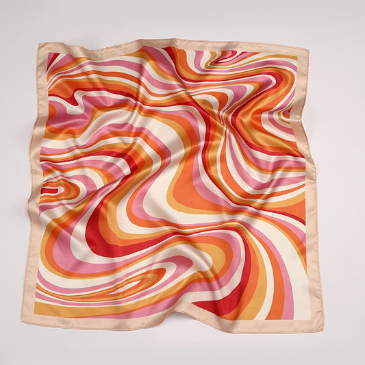 Women's Satin Square Scarf Large Neckerchief Accessory