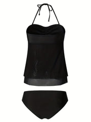 Halter Neck Bikini Set High Cut Two Piece Swimsuit