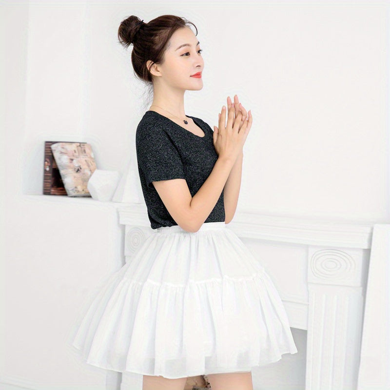 Women's Adjustable Crinoline Petticoat Sporty Polyester Hoop Skirt