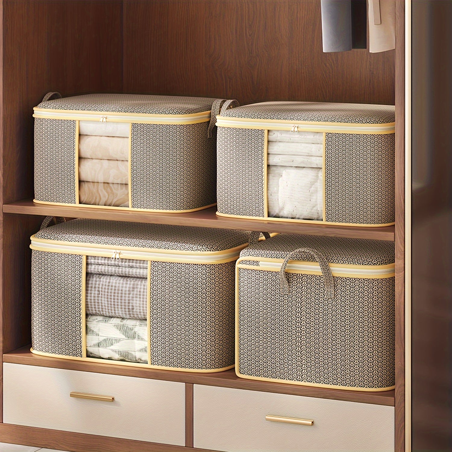 Large Foldable Storage Bag with Reinforced Handle