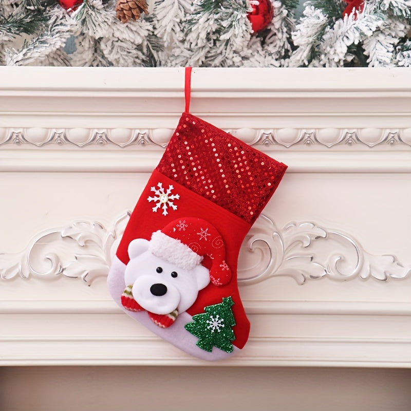 Christmas Stockings Gift Bag Pendant Candy Bag Small Socks