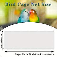 Mesh Bird Cage Cover Seed Catcher Protective Bird Cage Accessories