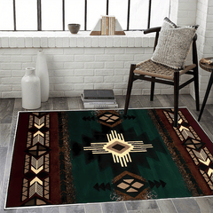 Dark Green Large Carpet Soft Area Rug Machine Washable