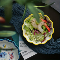 Japanese Ceramic Fruit Salad Bowl Strawberry Ice Cream Bowl