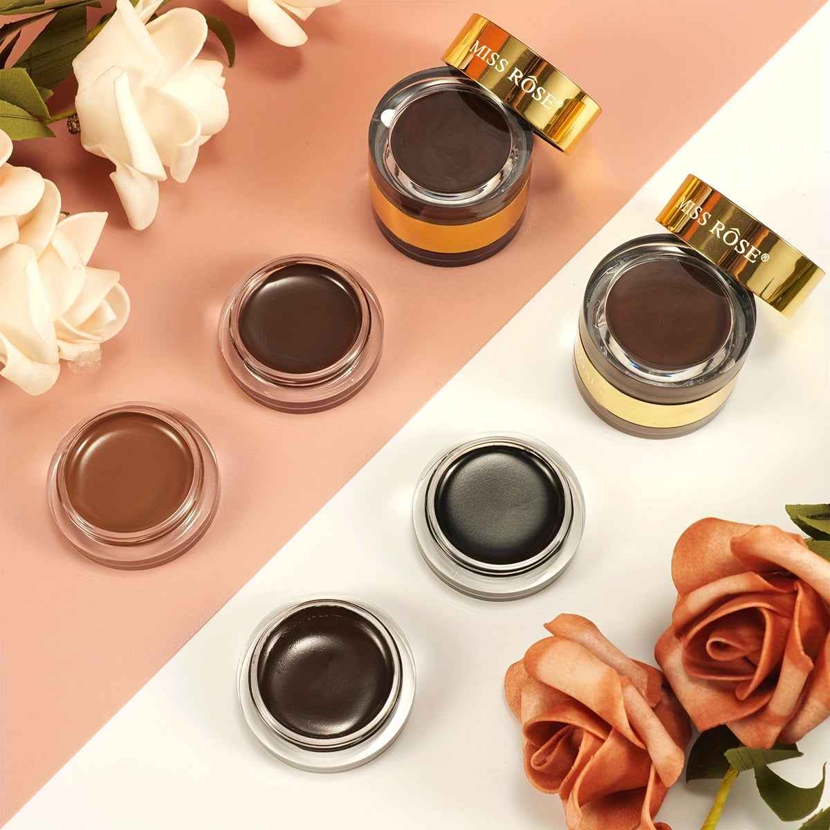 2-in-1 Gel Eyeliner & Eyebrow Cream, Waterproof, Long Lasting