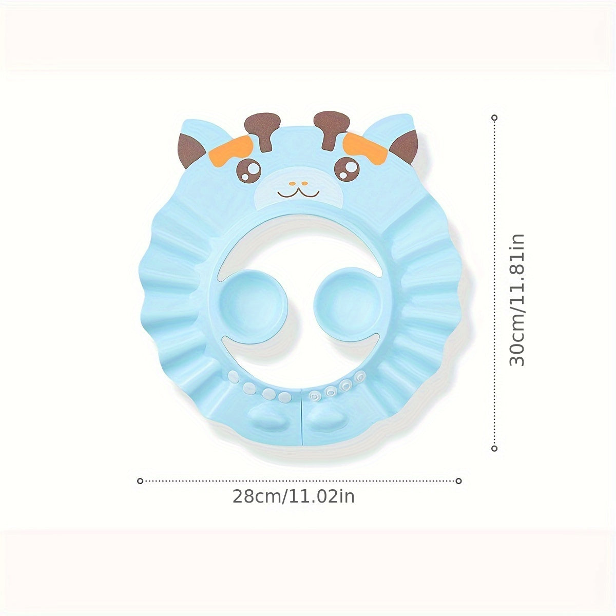 Deer Shaped Kids Shampoo Cap with Ear Protection Soft Polyester