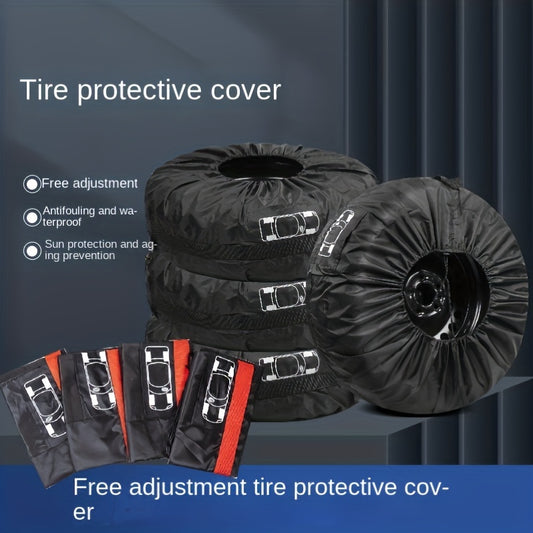 190T Polyester Tire Cover Car Spare Tire Cover Snow Tire Storage Bag