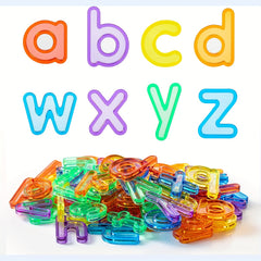 78pcs Translucent Alphabet Letters for Kids Plastic Lowercase ABCs