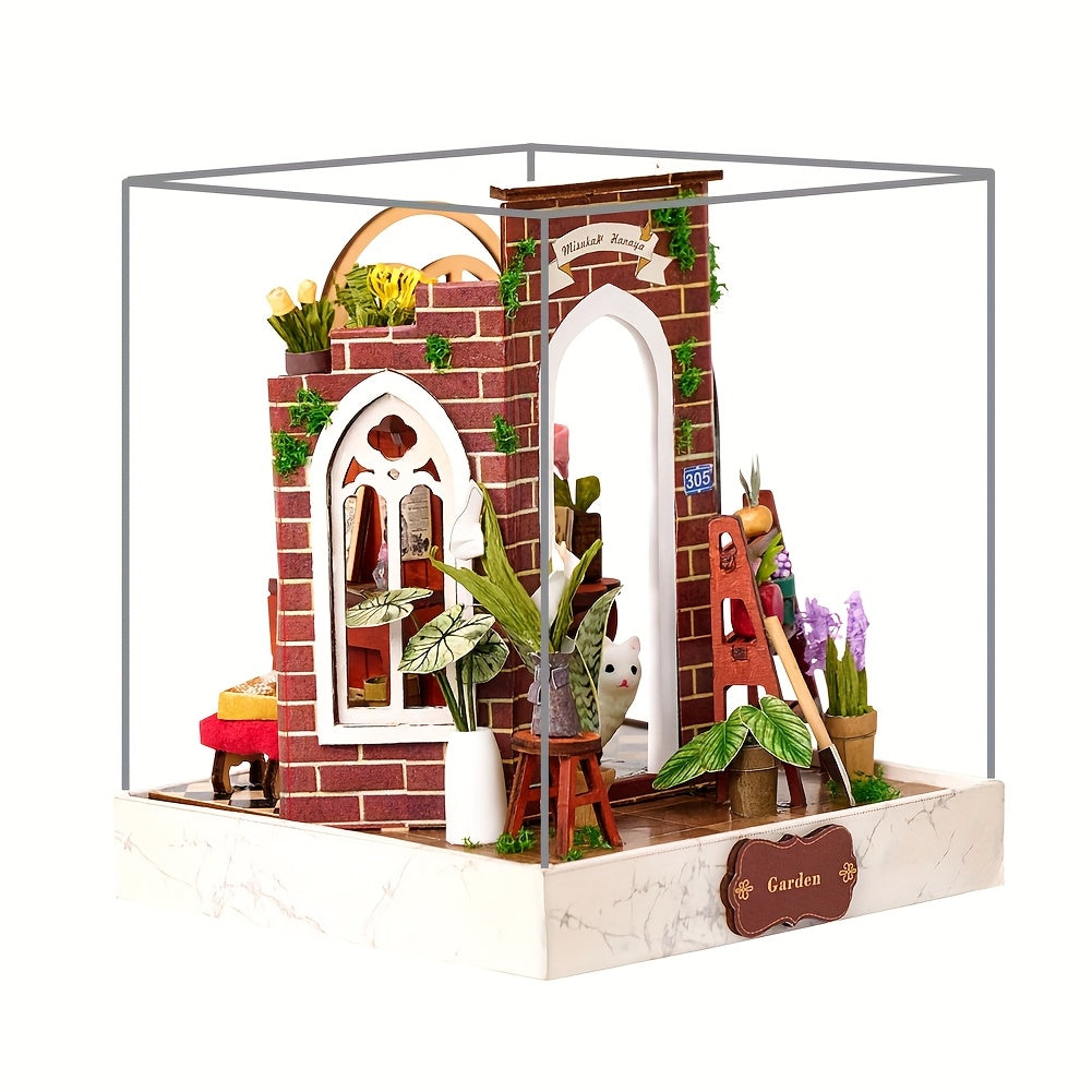 DIY Assembly House Retro Home Decoration Birthday - No Glue