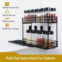 2 Tier Kitchen Shelves Spice Holder Seasoning Bottle Rack