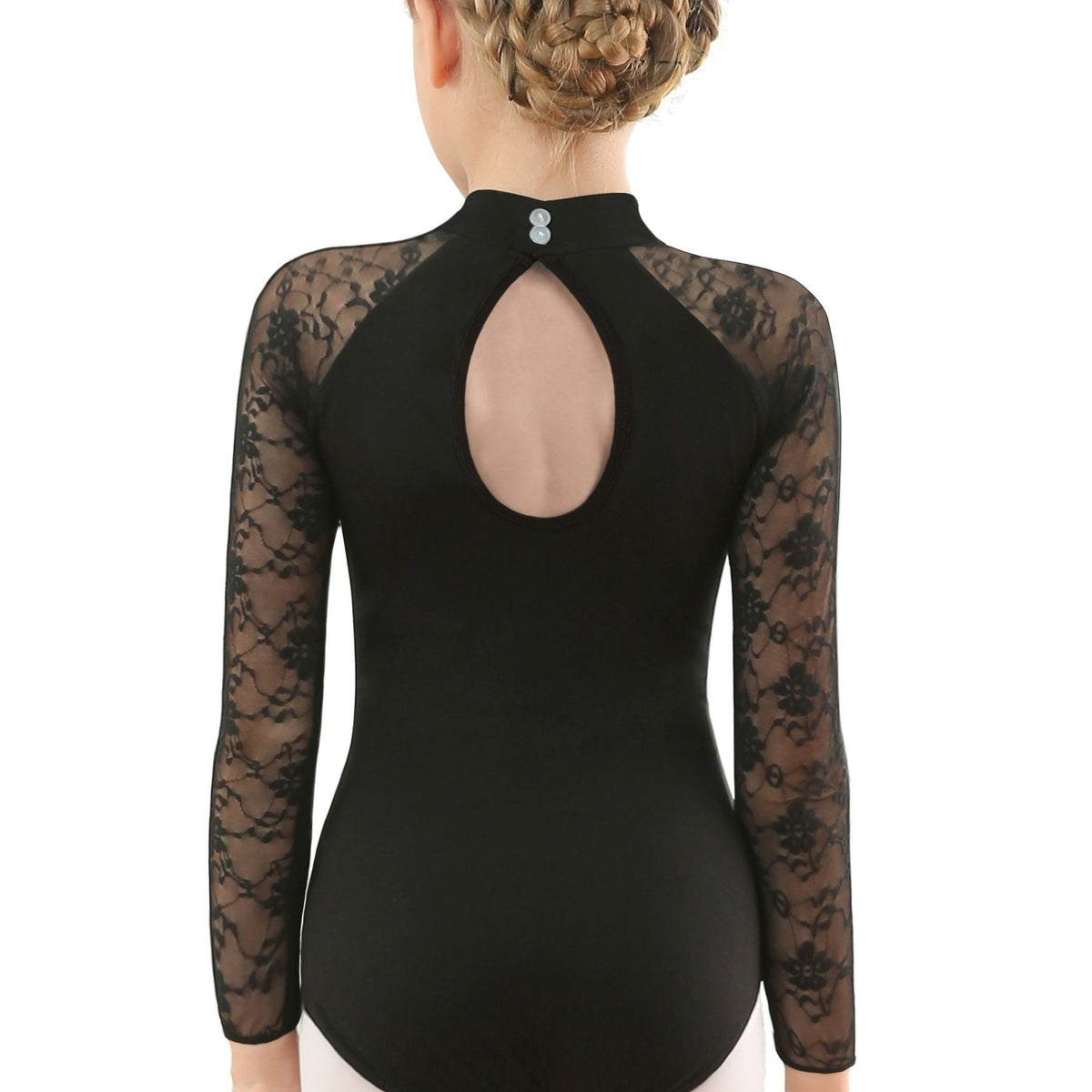Girls Hollow Back Long Sleeve Ballet Leotard