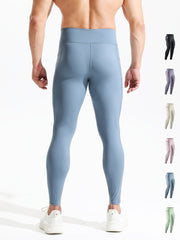 Men's High Waist Compression Legging Breathable Tights