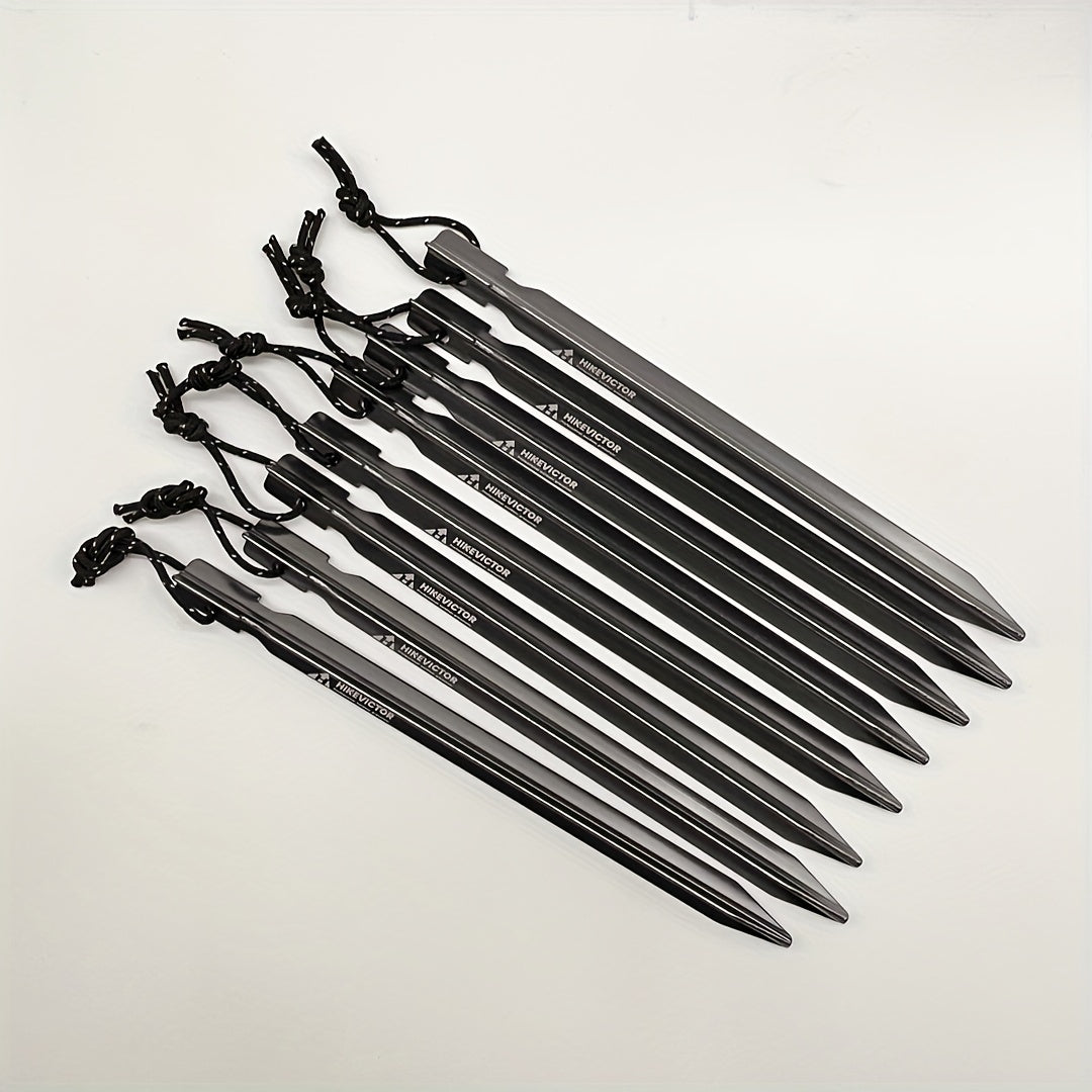 8pcs Aluminum Tent Stakes with Reflective Rope Lightweight Pegs