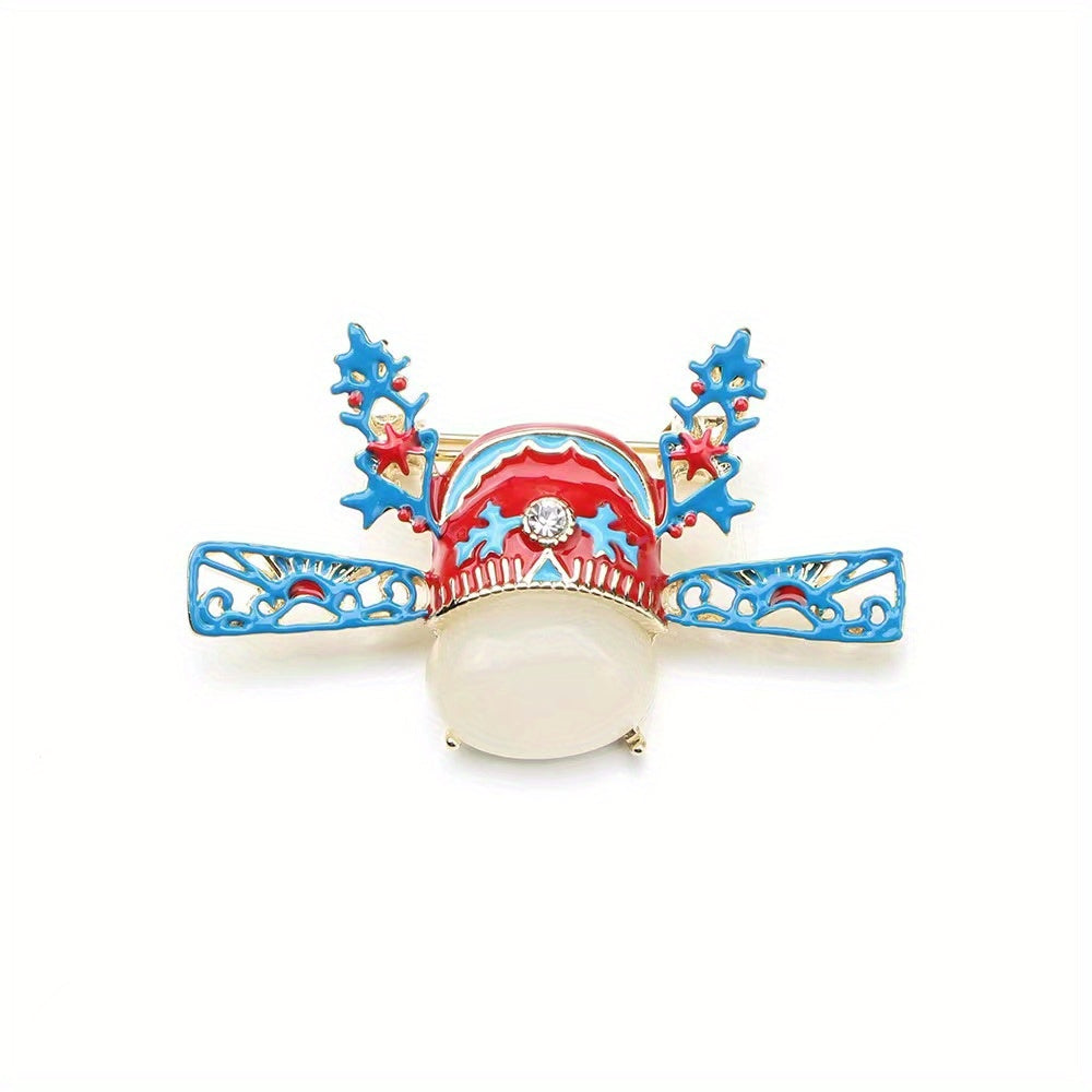 Retro Dripping Oil Shaped Hat Brooch Pin for Boys and Girls