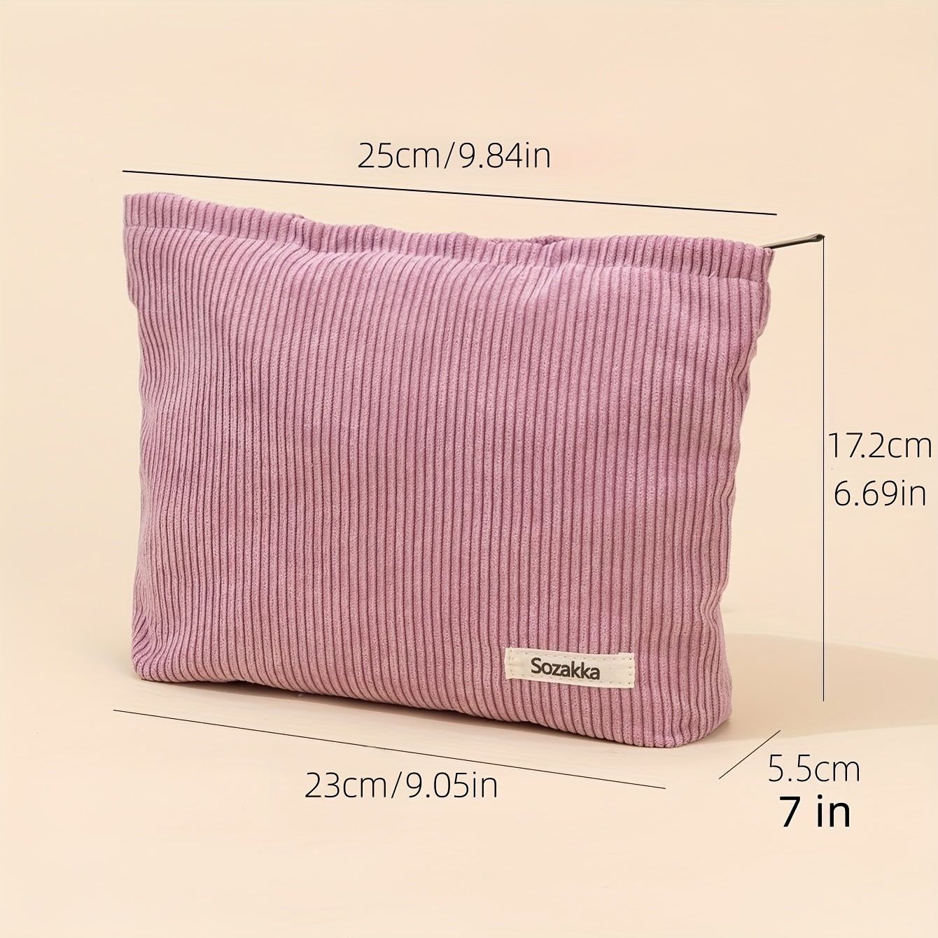 Velvet Makeup Bag Large Capacity Cosmetic Travel Toiletry Accessories Organizer